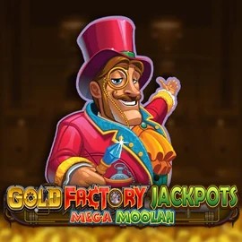 Gold Factory Jackpots Mega Moolah logo by Aurum Signature Studios Hypekasino Casino